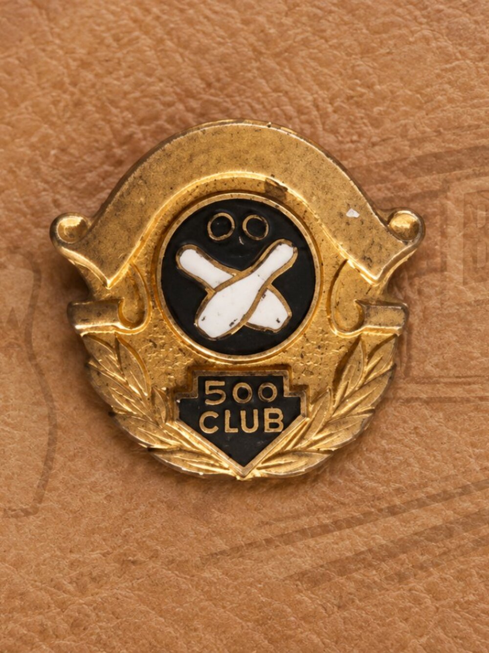 Bowling Team League Award Mid Century Vintage 1950's Lapel Pin - 500 Club Japan